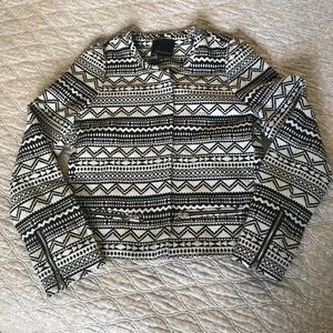 Small: Tribal Blazer with Zipper Details